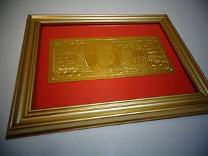 24 KT 999.9% ORO EE. UU. *2009 *BILLETE DE $100 DÓLAR -*ENMARCADO - PRODUCCIÓN LIMITADA, RARO - Imagen 1 de 12