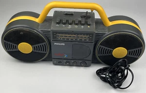 Philips Roller Type D 8007/32E Radio - 1985 - Grau/ Gelb - FM/ Kassettenspieler - Bild 1 von 15
