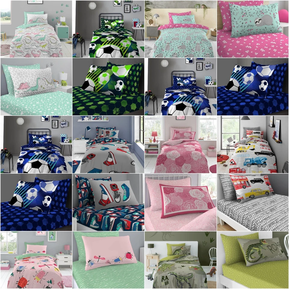 GAVENO CAVAILIA Children Kids Bedding Duvet Sets Boys Girls Single Quilt Cover or Fitted Sheet