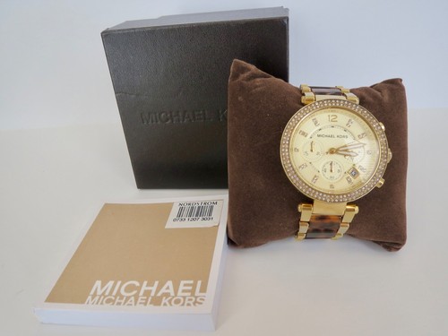 MICHAEL KORS Parker MK5688 39mm cassa acciaio inox placcato oro con scatola originale