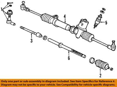 Used Rack and Pinion Assembly fits: 2003 Mitsubishi Eclipse Power Rack and Pinio Foto 1 de 2