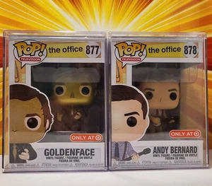 Funko Pop The Office Andy Bernard 878 + Goldenface Target Exclusive HARD STACKS - Picture 1 of 10