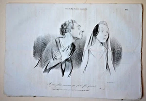 Original Honore DAUMIER lithograph, Le Charivari, 1840s, 14 3/4" x 10 1/4" 186 - Picture 1 of 1