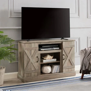 Farmhouse TV Stand Entertainment Center TV Media Console for TVs Up to 50'' - Picture 1 of 14