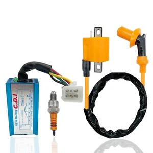RACING IGNITION COIL 5 PIN AC CDI SPARK PLUG ATV DIRT BIKE CG 125cc 150cc 200cc - Foto 1 di 2