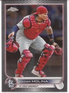 2022 TOPPS CHROME BASE SET -  # 93 - YADIER MOLINA - ST. LOUIS CARDINALS - Picture 1 of 1