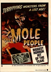 1980 Topps Creature Feature Monster Movie Sticker Card #8 The Mole People - Picture 1 of 2
