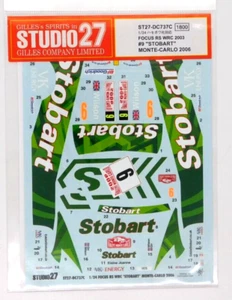 Decal Studio27 Focus RS WRC #9 Stobart Monte-Carlo 2006 1:24 DC737C Rennwagen - Bild 1 von 3