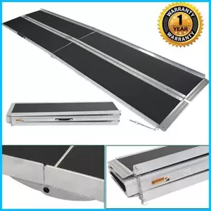10FT Aluminum Multi-Folding Wheelchair Ramp Briefcase Style Portable Heavy Duty - Picture 1 of 12