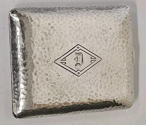 Early 1900s Antique HAVONE Sterling Silver Etched Cigarette Case. SHIPS FREE - Picture 1 of 6