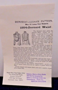 Vintage AMAZON Ledger Pattern 1954 Cintura Bernard Estilo Eduardiano - Medidas de Busto - Imagen 1 de 4