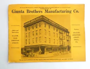 Giunta Brothers Manufacturing Co Katalog Nr. 28 Philadelphia Pa. 1900er Italienisch - Bild 1 von 11