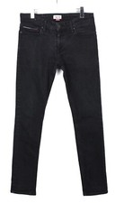 TOMMY HILFIGER Denim Skinny Sidney Black Comfort Jeans Men's W34/L34 Faded Zip