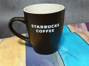 STARBUCKS spell out 12 OZ COFFEE MUG CUP CHOCOLATE BROWN 2010 - Picture 1 of 6