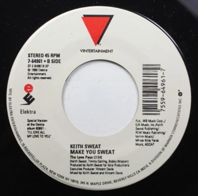 90S 45 Keith Sweat - Make You sweat / make you sweat On Elektra - Image 1 of 2