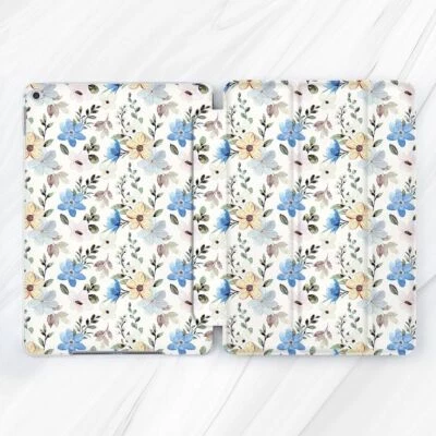 Yellow Blue Wildflowers Floral Case For iPad 10.2 Air 3 4 5 Pro 9.7 11 12.9 Mini - Image 1 of 4