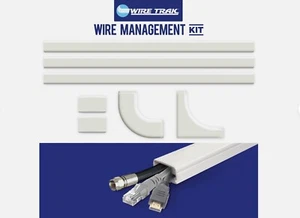 Wire Trak Wire Management Kit 1" x 1/2" Bend Fold Peel & Stick Raceway 40’ 10” - Afbeelding 1 van 5