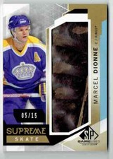 2015-16 SP GAME USED SUPREME SKATE MARCEL DIONNE PIECE OF SKATE 05/15 LOS