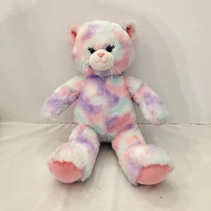 Build A Bear Workshop BABW Plush Pastel Swirl Kitty Cat 16" Purple Pink White - Picture 1 of 6