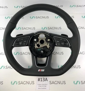 AUDI S LINE A4 S4 A5 S5 Q5 SQ5 Napa Leather Steering Wheel #13A - Picture 1 of 13