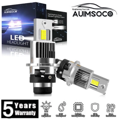Kit de faros LED para INFINITI QX60 2014-2019 par de bombillas haz alto bajo D2S 6500K Foto 1 de 4