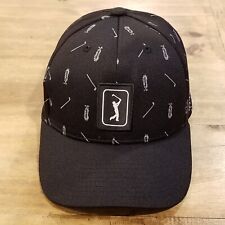 PGA Tour Hat Cap Snap Back Pro Series Golf Clubs Bags AOP Allover Adjustable