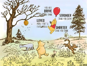 Winnie the Pooh Balloon Backdrop Baby Shower Birthday Party Photo Background - Picture 1 of 5