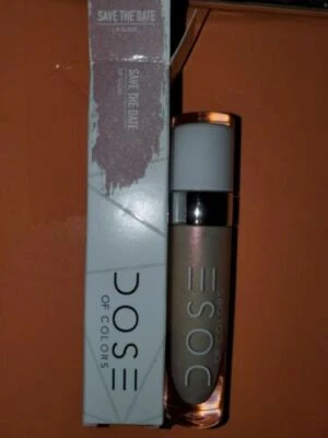 NIB DOSE OF COLORS STAY GLOSSY (SAVE THE DATE)  IRIDESCENT PINK  LIP GLOSS  💝 - Image 1 of 3