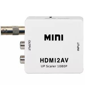 HDMI to RCA BNC Converter 1080P PC Video Audio Analog TV Monitor Coax Adapter - Picture 1 of 11