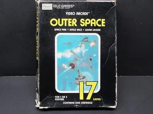Outer Space, Atari 2600, Sears / TeleGames, 1978, Cartridge & Box, getestet - Bild 1 von 7