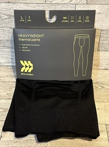 Men's Heavyweight Thermal Pants - All in Motion Black - Large 36-38 Stretchy - Picture 1 of 4