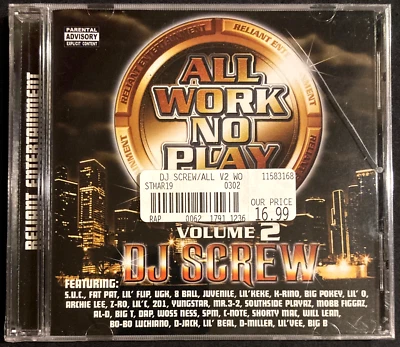 SEALED --- DJ Screw - All Work No Play Vol 2  --- Gangsta/G-Funk/RAP Rare! Foto 1 de 4