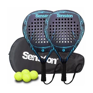 Senston Paddle Tennis Racket Carbon Fiber Surface with EVA Memory Flex-Foam C... - Picture 1 of 6
