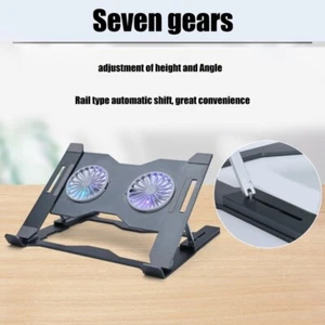 Portable Laptop Cooling Stand With Colorful LED Effects and Strong Airflow Stand - Afbeelding 1 van 10
