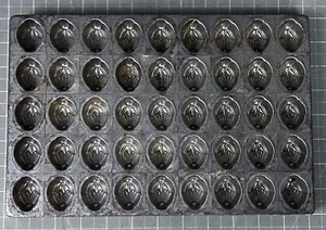 Vintage Metal Chocolate Truffle Candy Mold With 40 Shell Cavities 14" X 7" - Bild 1 von 7
