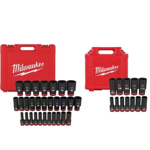 Milwaukee 1/2 in Drive Metric/Sae 6 Point Impact Socket Set 41-Piece - Picture 1 of 9