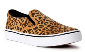 No Boundaries Women’s Twin Gore Casual Slip-on Shoes Leopard Size 6, 7½ - Picture 1 of 6