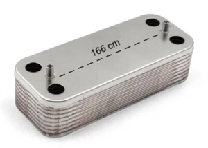 SCAMBIATORE SECONDARIO 14 PIASTRE CALDAIA ARISTON MICROGENUS 571646 17B2071206 - Imagen 1 de 3