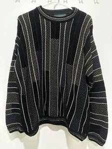 TUNDRA CANADA MERCERIZED COOGI PINSTRIPE STYLE SWEATER MEDIUM - Picture 1 of 4
