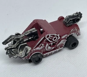 BATTLE SLAM Slot Car Auto Combat Attack Tank Red MATTEL - Mad Max Look, Tested - Picture 1 of 12