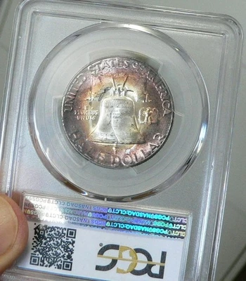 1955 Half  Dollar PCGS MS64FBL  Bugs Bunny variety. FS-401 Nice Toning, color!   - Image 1 of 4