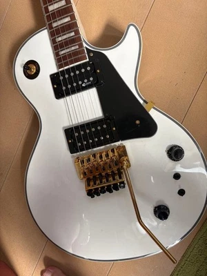 Burny RLC-90S Snow white Les Paul Custom type Electric Guitar Used From Japan - Image 1 of 4