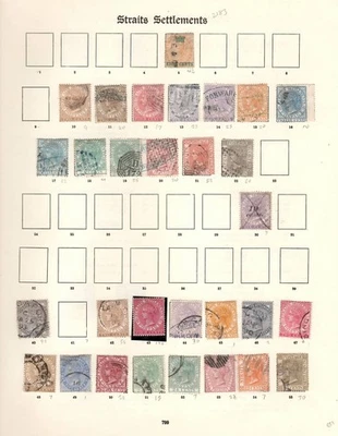 Colección STRAITS ASENTAMIENTOS QV-KGV en 5 páginas de álbum Foto 1 de 4