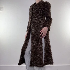 Y2K vintage shaggy long full length cardigan - Picture 1 of 8