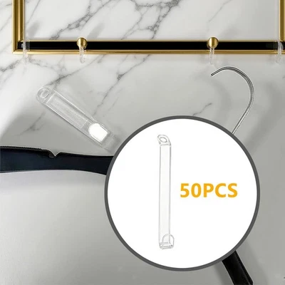 50 Pezzi Ganci Appendiabiti Trasparenti A Cascata Per Sciarpe Cappelli - Immagine 1 di 4