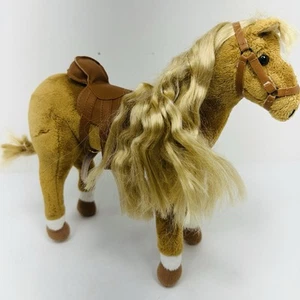 Horse Only Hearts Club 2009 Plush 10” Tan Palomino Posable Legs Saddle Long Mane - Picture 1 of 9