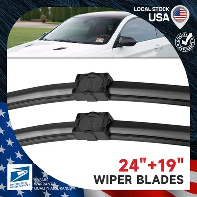 Limpiaparabrisas impermeable calidad parabrisas 24"+19" 2 piezas para BMW 328i 2007-2009 Foto 1 de 4