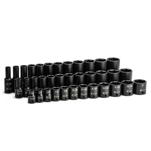 3/8 in. Drive Shallow, Semi-Deep and Deep Impact Socket Set, SAE, 5/16 to 1 i... - Picture 1 of 7