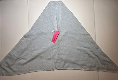 LILY PULITZER Poncho Wrap 100% CASHMERE Pale Powder Blue  Pearl Accents NWT $198 - Image 1 of 4