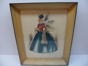 Vestido verde vintage de bellas artes de Labelle Magnon Rudolf Lesch para mujer - Imagen 1 de 8